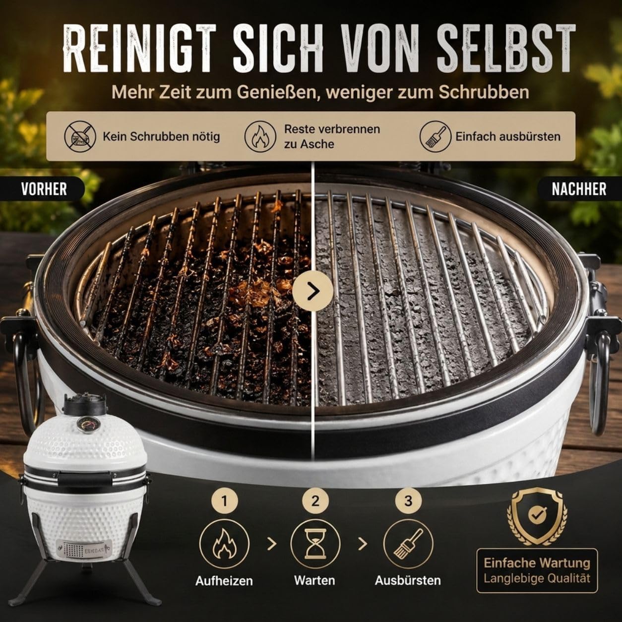 Premium Kamado Grill Fyregg 13 sand – Bild 6
