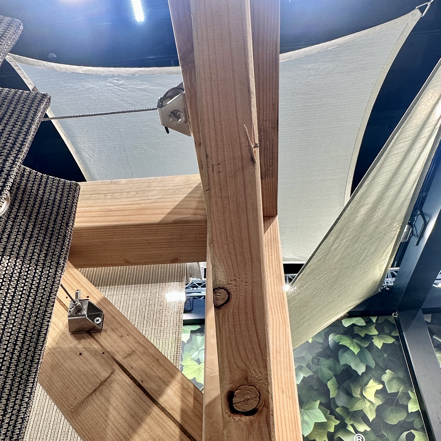 Holz Pergola Douglasie | 4.04 x 3.94m | inklusive Faltsonnensegel – Bild 8