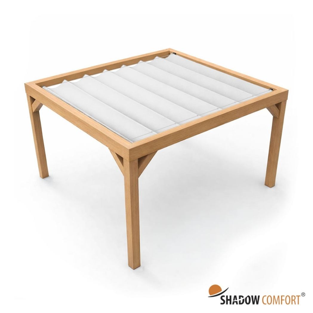 Holz Pergola Douglasie | 4.04 x 3.94m | inklusive Faltsonnensegel – Bild 14