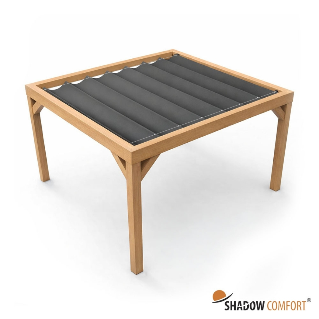 Holz Pergola Douglasie | 4.04 x 3.94m | inklusive Faltsonnensegel – Bild 13