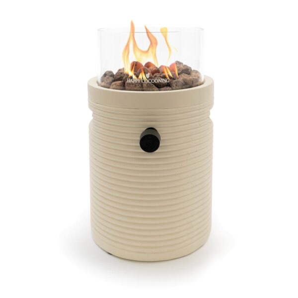 Lumi  Groove Tischgaslaterne Beige