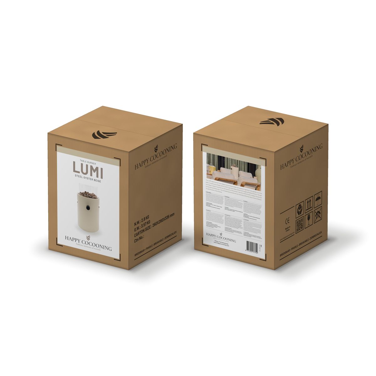 Lumi Tischgaslaterne Beige – Bild 6